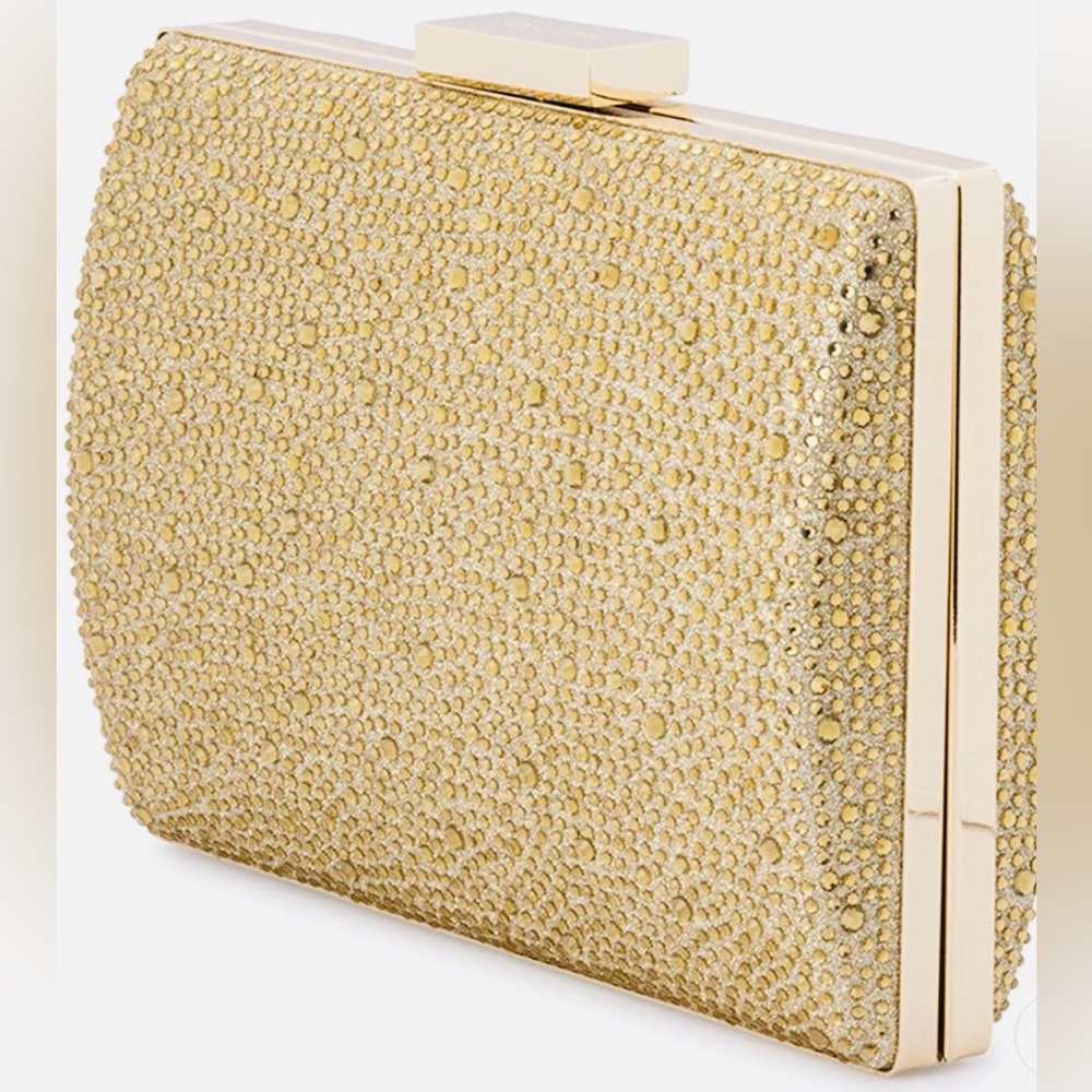 Olga Berg Gabby Gold Sparkling Clutch / Shoulder Bag
